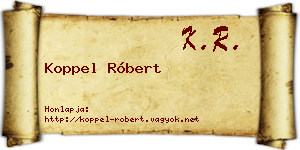 Koppel Róbert névjegykártya
