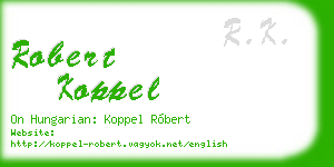 robert koppel business card