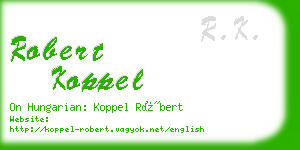 robert koppel business card